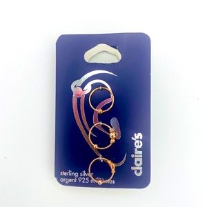 Earrings (piercing) Rose Gold Sterling Silver